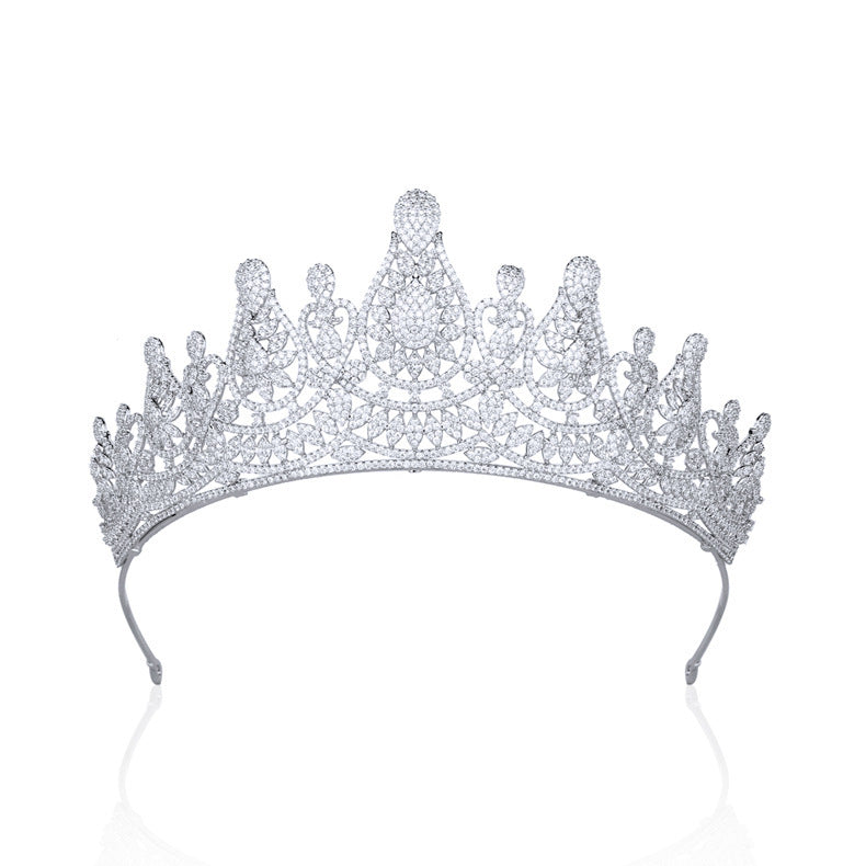 Micro Set Zircon Crown Wedding Headwear