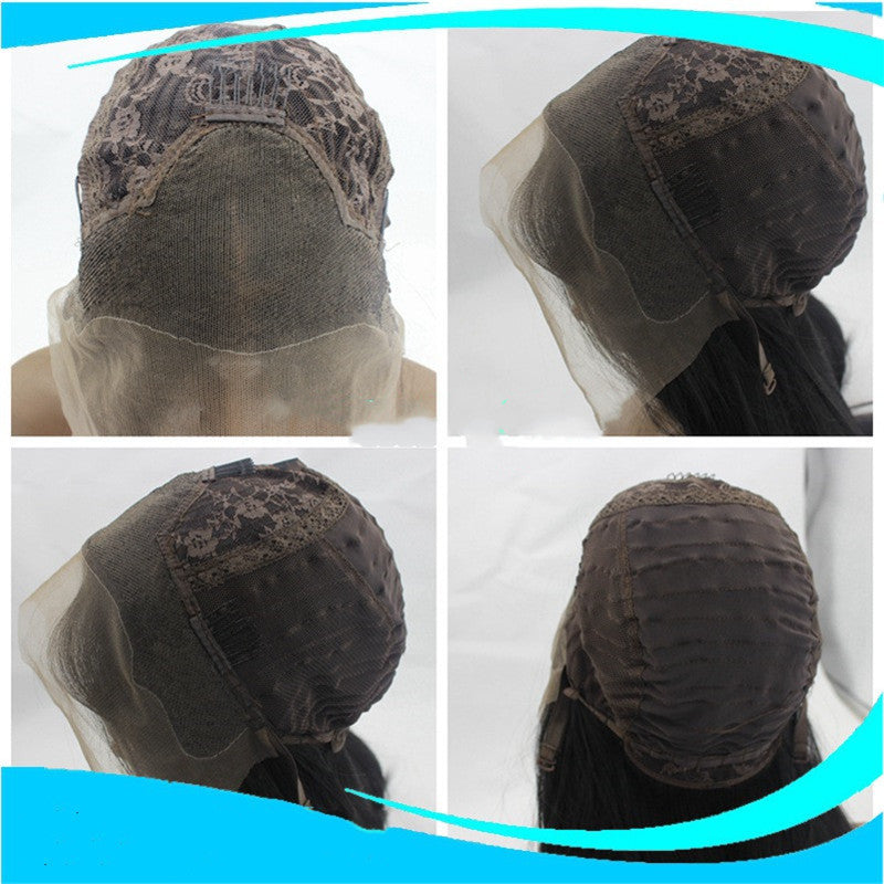 Chemical Fiber Wig Straight Hair Front Lace Headgear