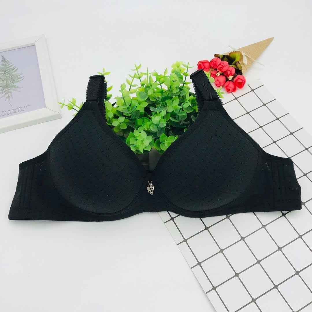 Bamboo Charcoal Cup Cotton Bra 3 Breasted Without Steel Ring