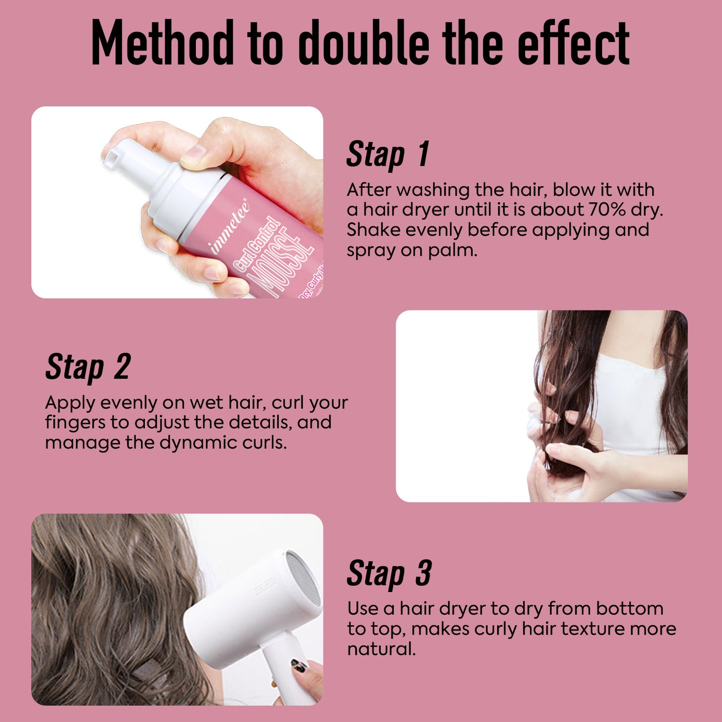 Curly Hair Shaping Mousse Moisturizing And Scalding Hair Care Elastin Bubble Mousse