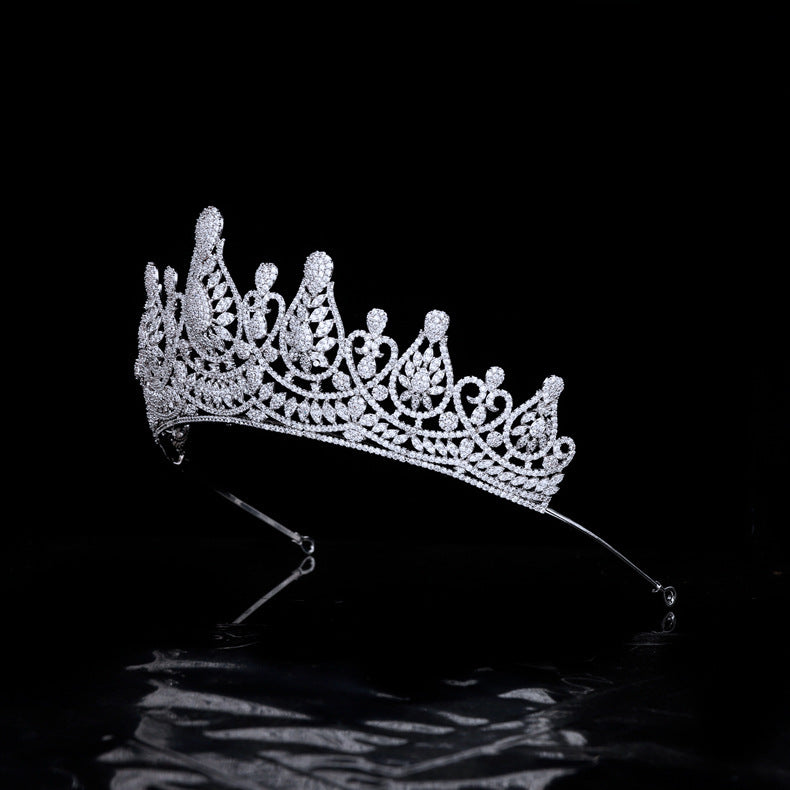 Micro Set Zircon Crown Wedding Headwear