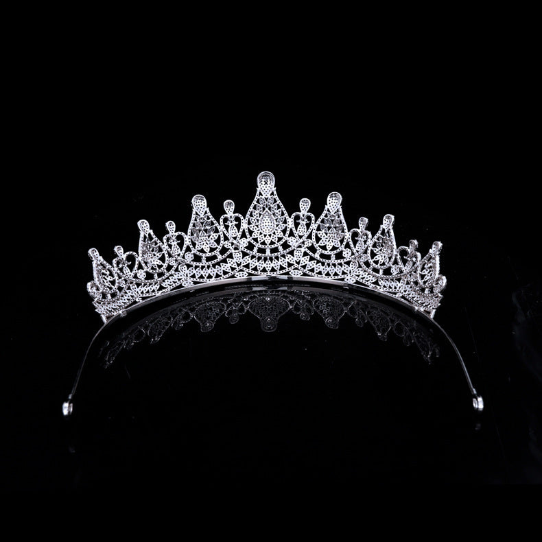 Micro Set Zircon Crown Wedding Headwear