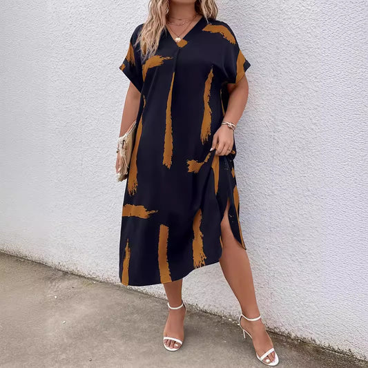 Women's Summer Loose Casual Dolman Sleeve Long Dress