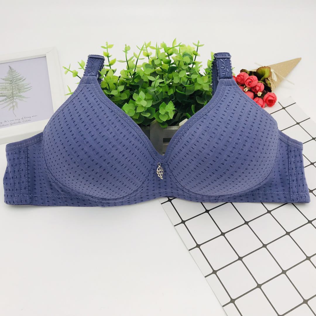 Bamboo Charcoal Cup Cotton Bra 3 Breasted Without Steel Ring