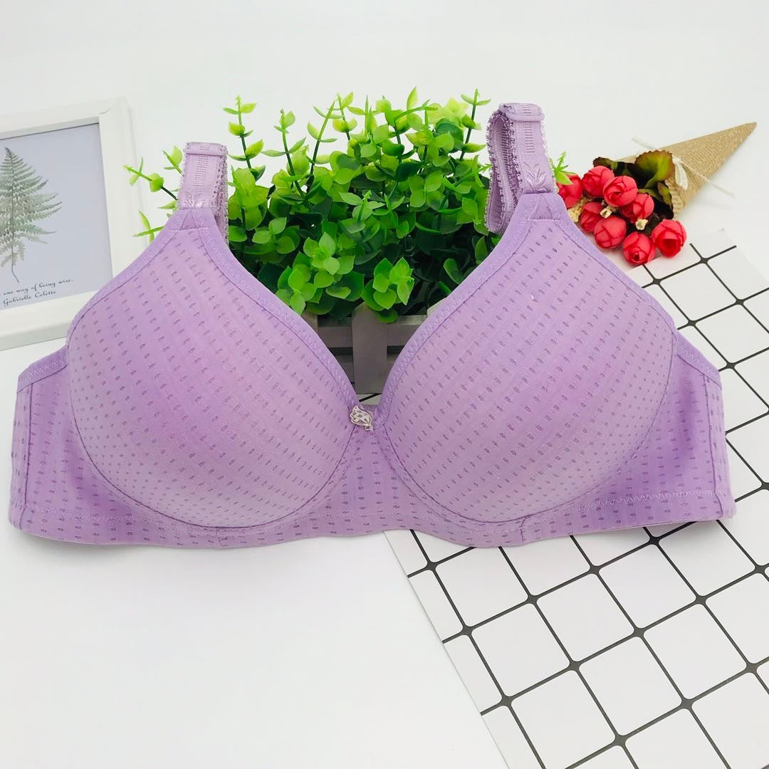 Bamboo Charcoal Cup Cotton Bra 3 Breasted Without Steel Ring