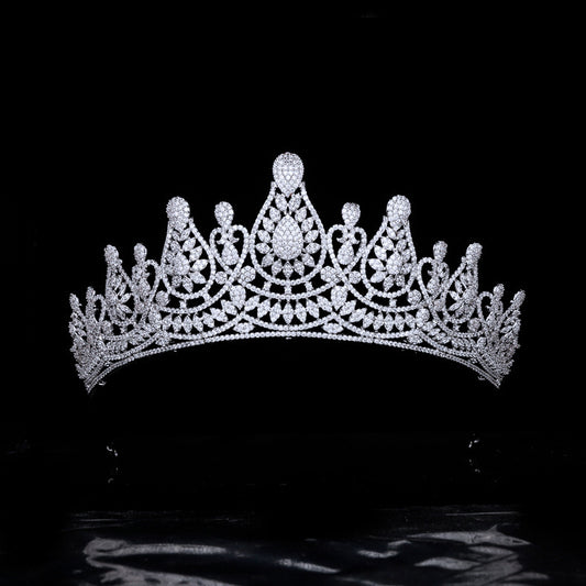 Micro Set Zircon Crown Wedding Headwear