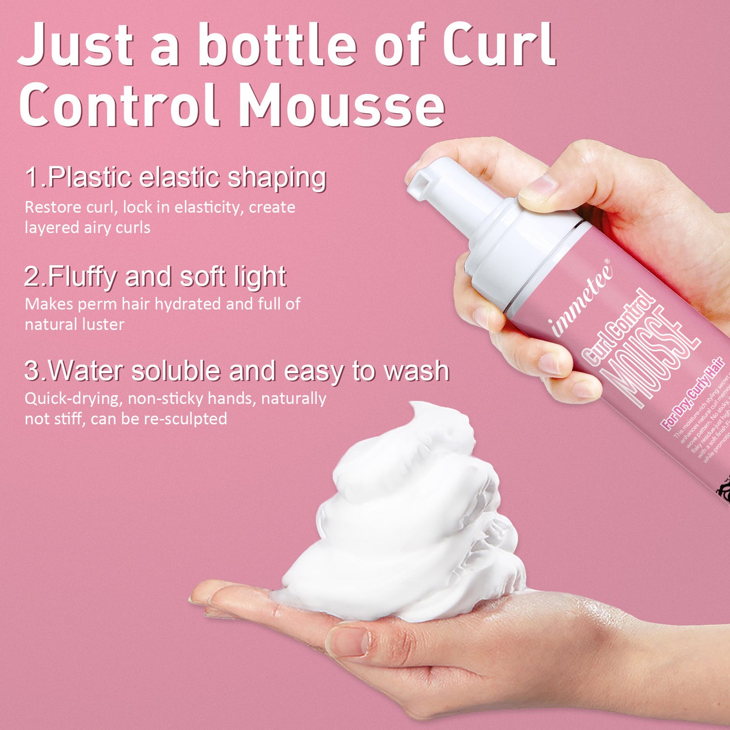 Curly Hair Shaping Mousse Moisturizing And Scalding Hair Care Elastin Bubble Mousse